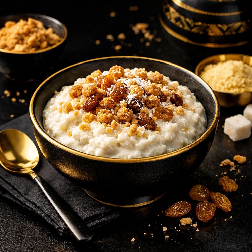 Thiakry, dessert au millet, yaourt et vanille